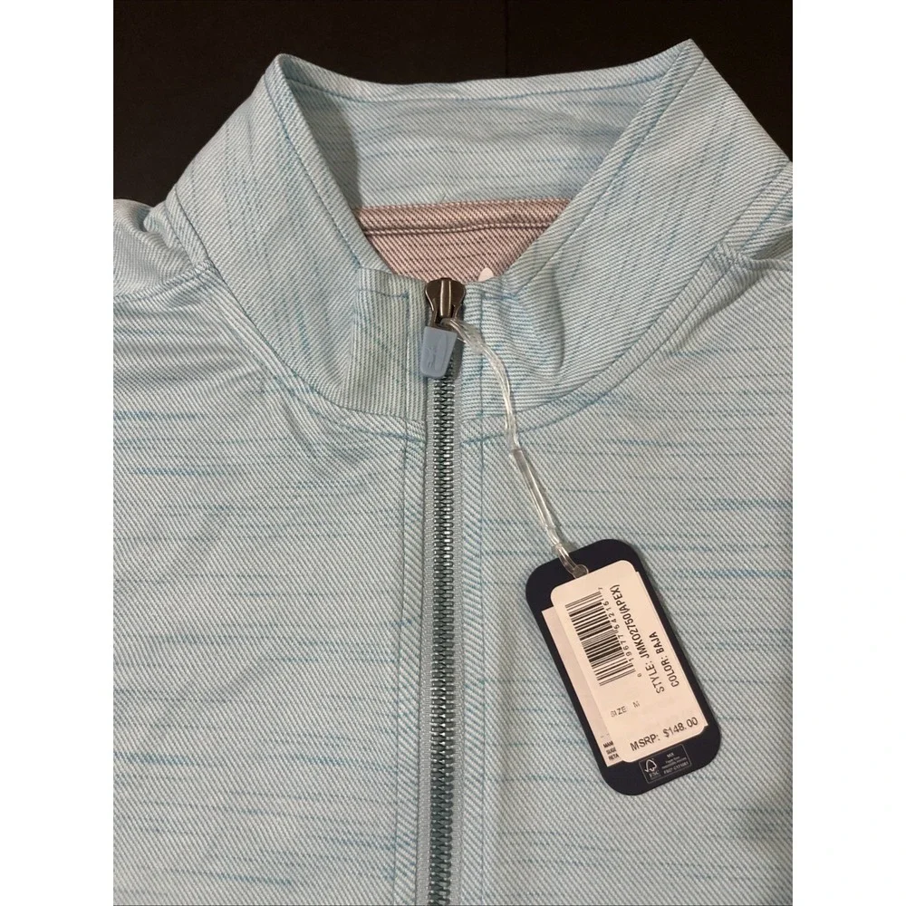Johnnie-O Apex 1/4 Zip Active Pullover Mens Medium Baja Blue Heather NWT $148 - Picture 11 of 11